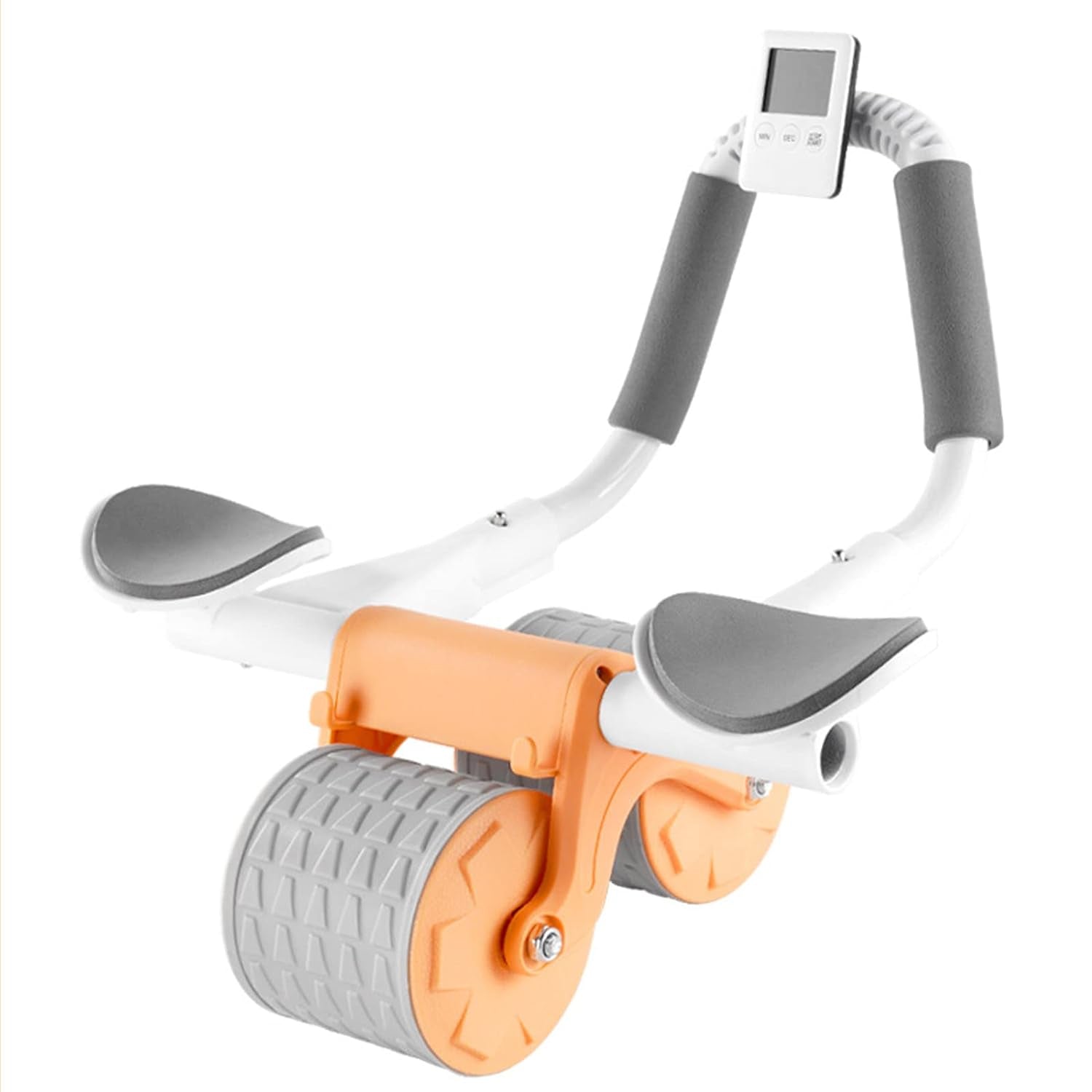 6055 Automatic Rebound Abdominal Wheel, Ab Roller Wheel with Timer Elbow Support for Beginners, Exercise Double Wheel with Knee Mat Holder for Body Fitness Strength Training Home Gym 6055 Automatic Rebound Abdominal Wheel, Ab Roller Wheel with Timer Elbow Support for Beginners, Exercise Double Wheel with Knee Mat Holder for Body Fitness Strength Training Home Gym